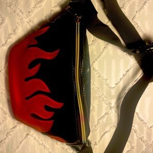 Iheartraves flame fanny pack
